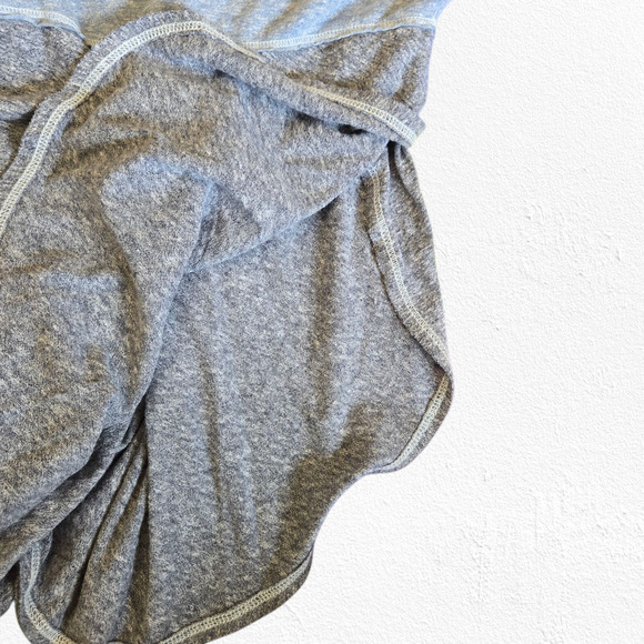 We the Free Blue Grey Cloud Nine Sleeve Peplum Hem Oversized Blouse Size Medium - Picture 10 of 12